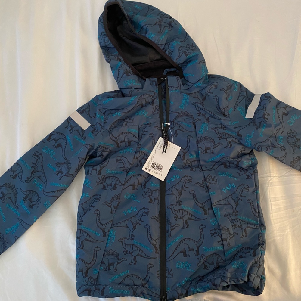 Boys Dino water resistant coat